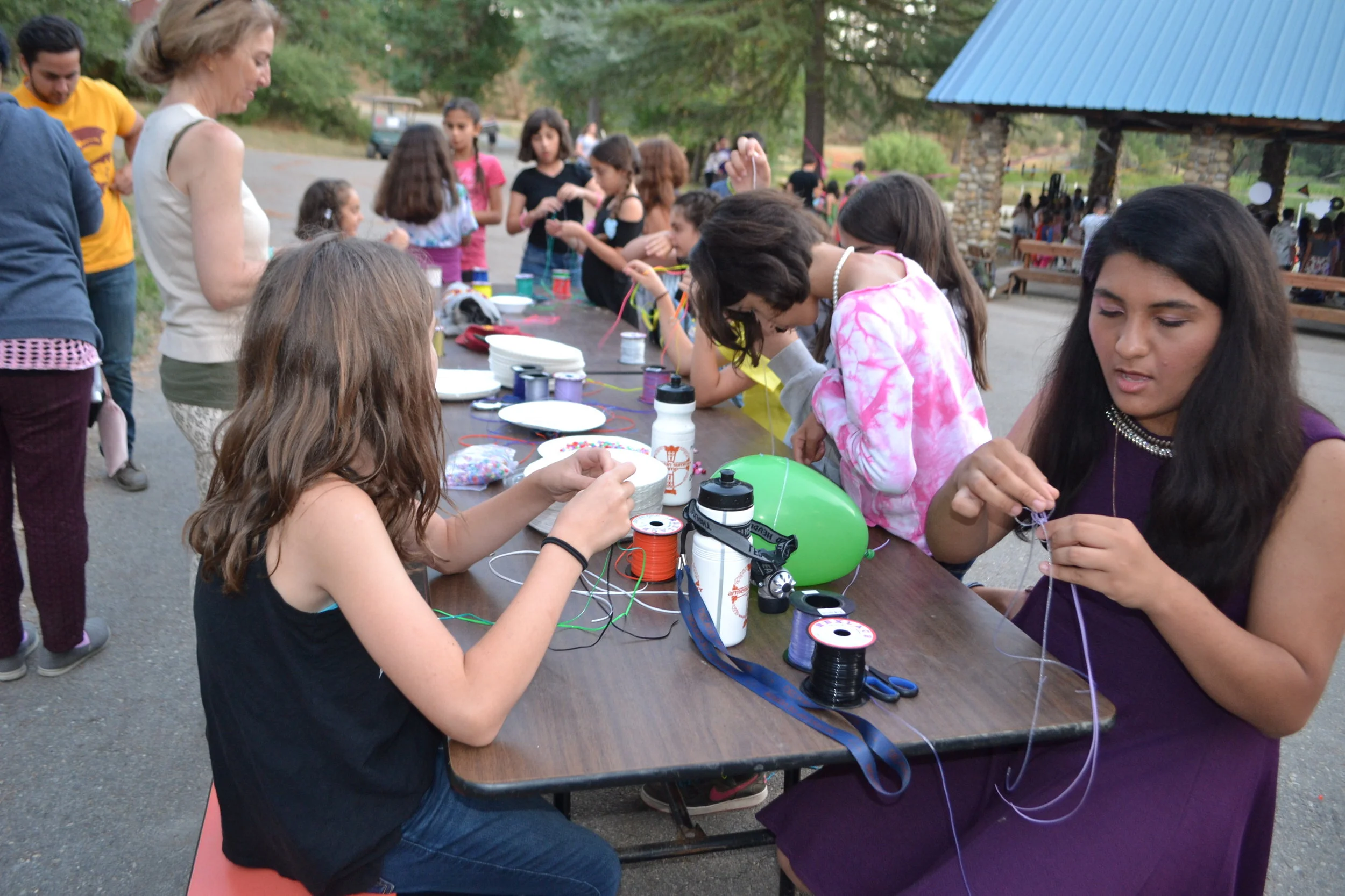 Campers also enjoyed doing arts and crafts at the dance.