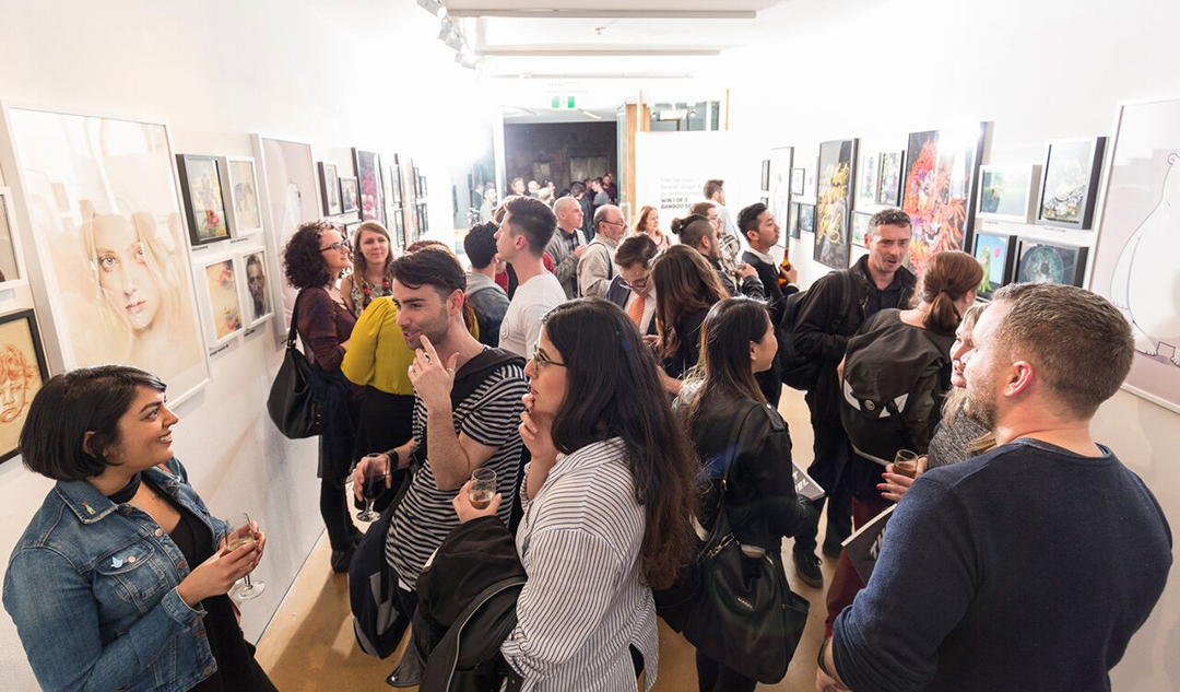 If you're going to draw a crowd, do it with a Wacom tablet! :)