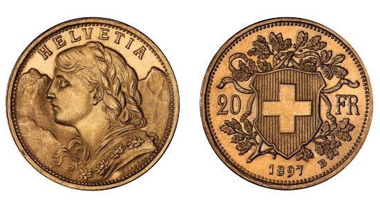 So siehts aus: Das Goldvreneli, Image by Swissmint
