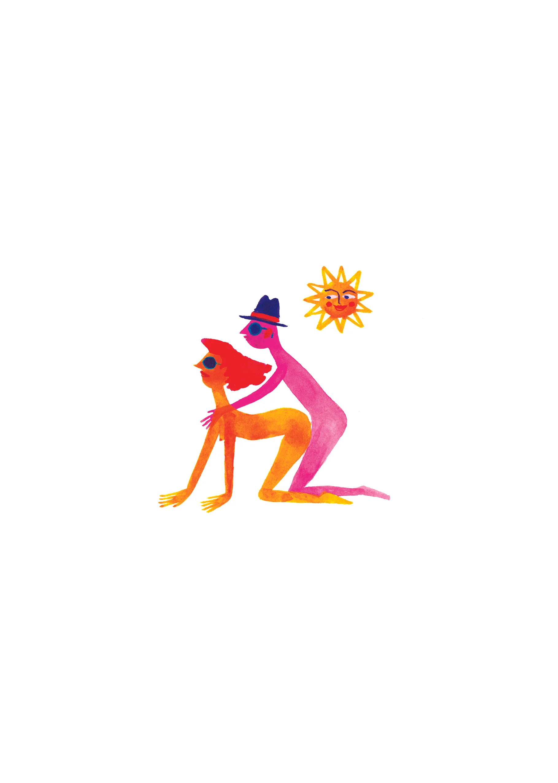 Erotic fine art print inspired by the Kamasutra by Austrian artist Bianca Tschaikner.
