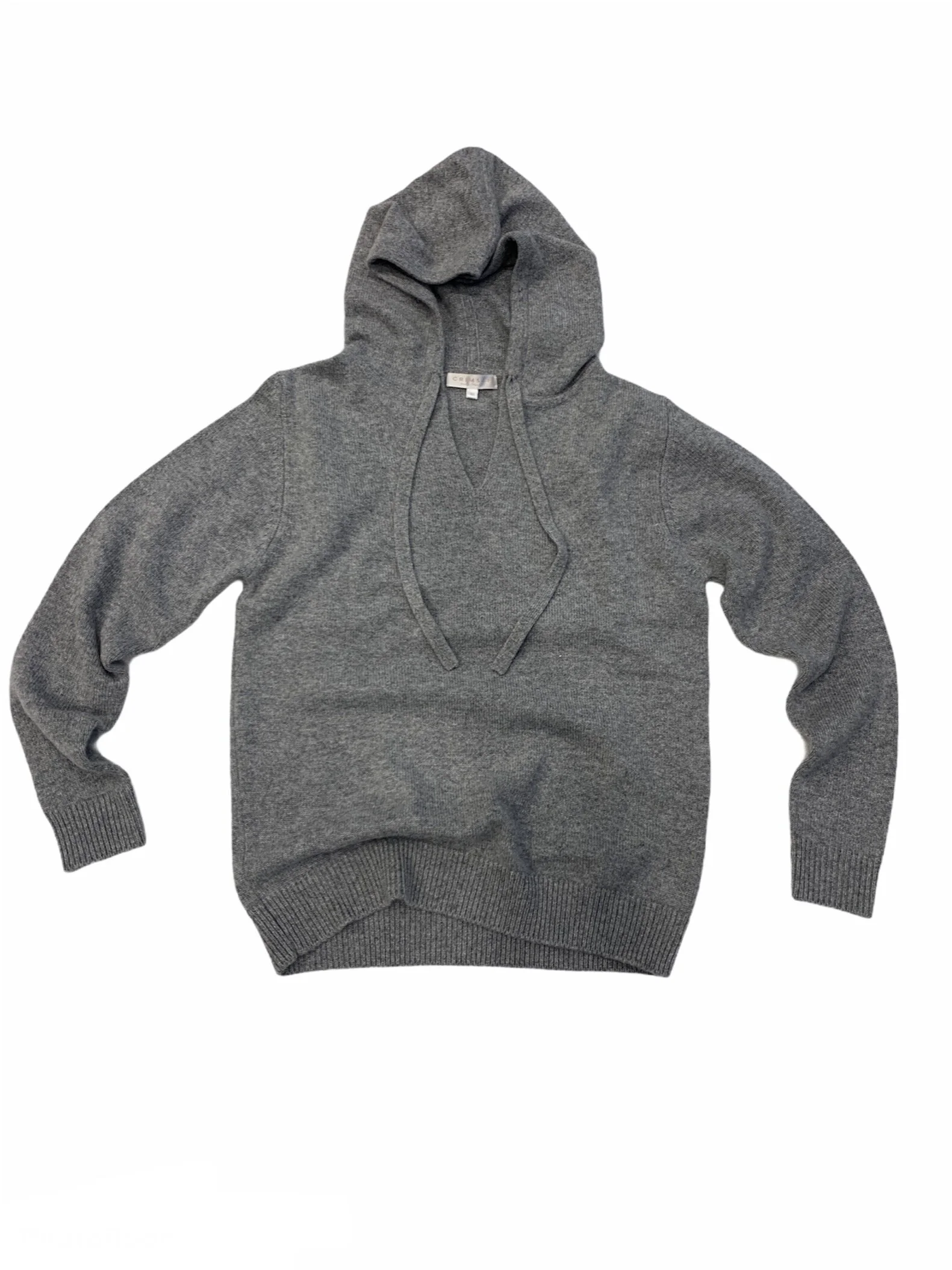 THE HOODIE SWEATER GREY FLANNEL — CRIMSON