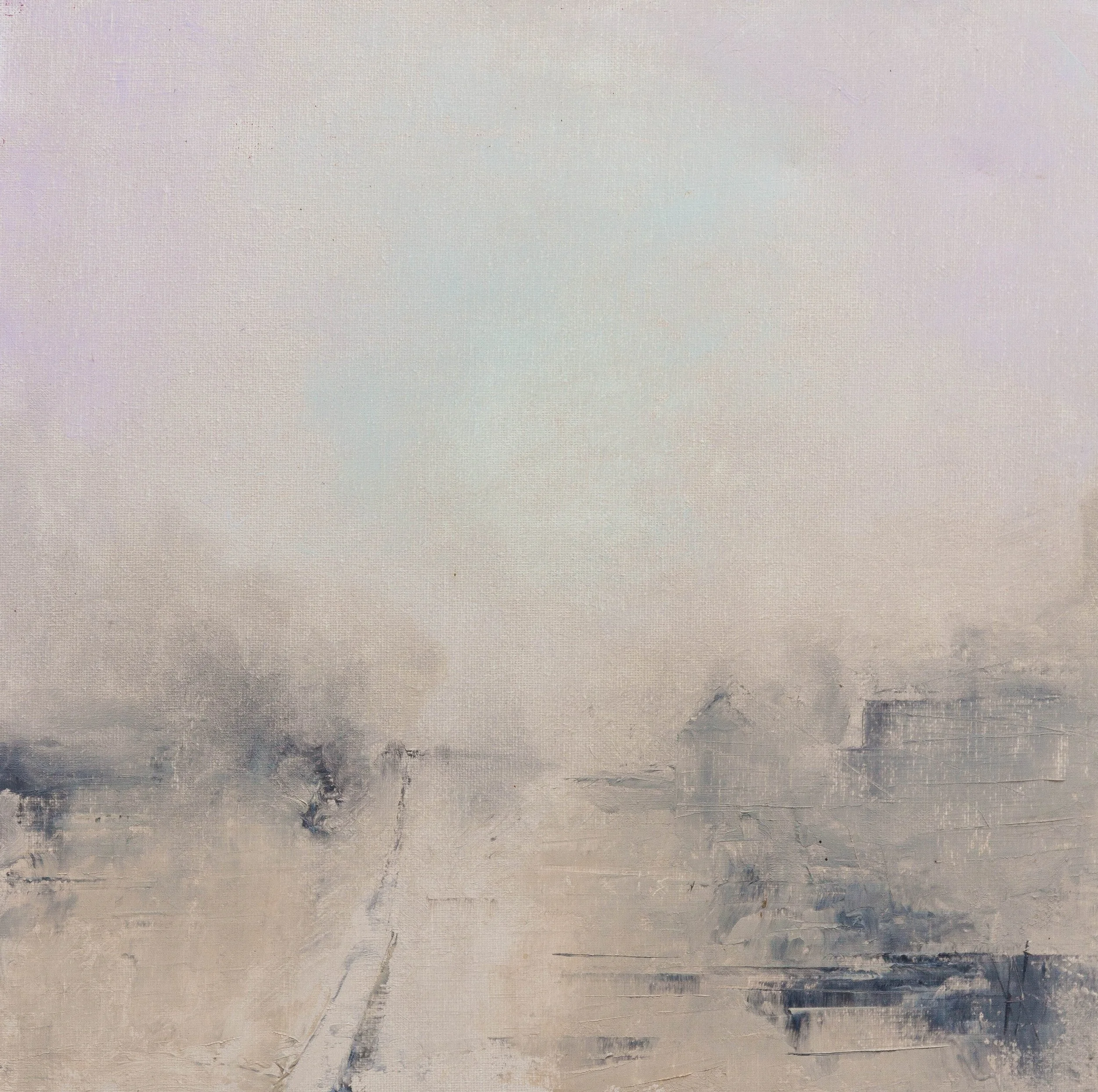 DUNGENESS SEA FRET Oil on box canvas 40cm x 40cm