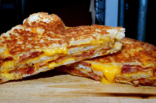 Triple grilled cheese
