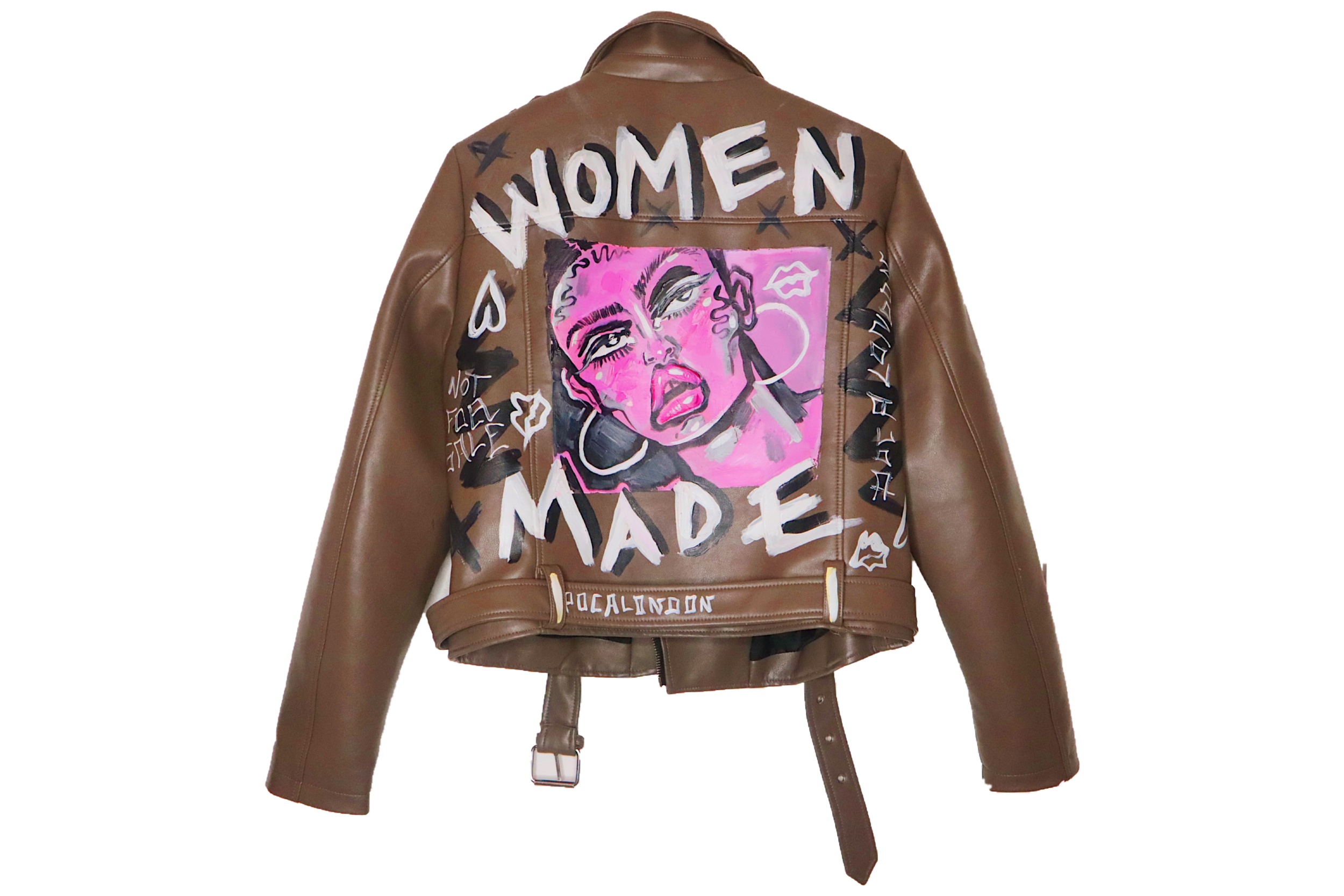 ‘Women Made’ Faux Leather Jacket 