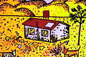 Town camp drawing by the late Paul Pholeros