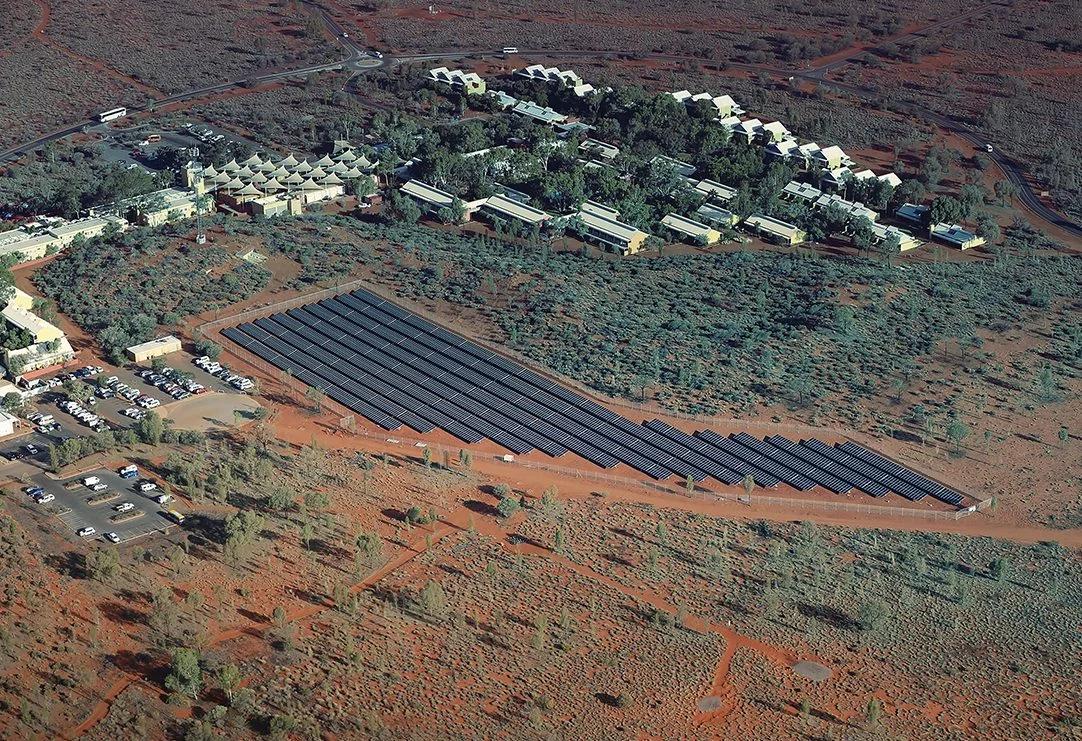 The Solar Feild in view of the road as consious decision to make a statement by Voyages management.