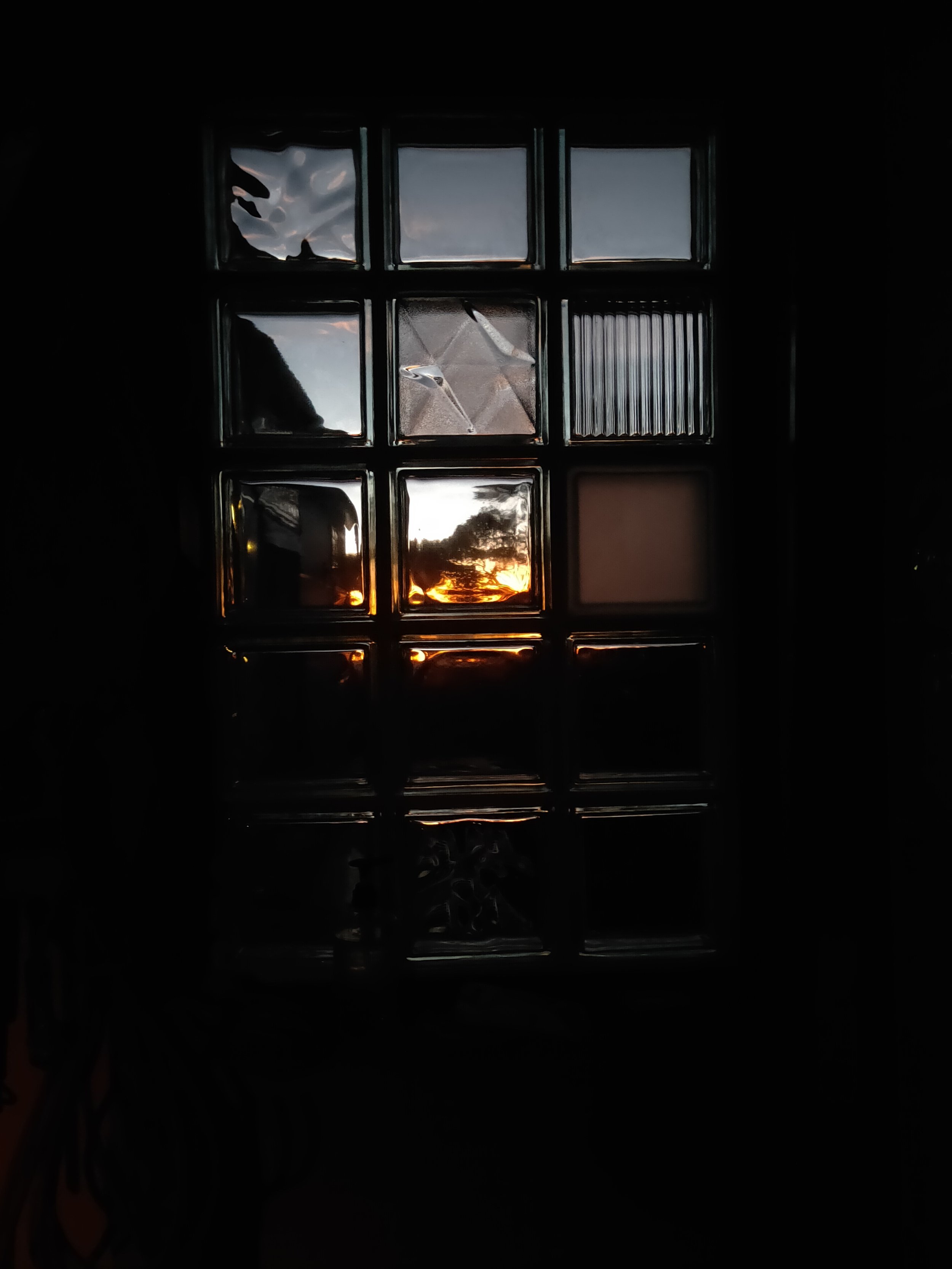 Night glow through glass blocks