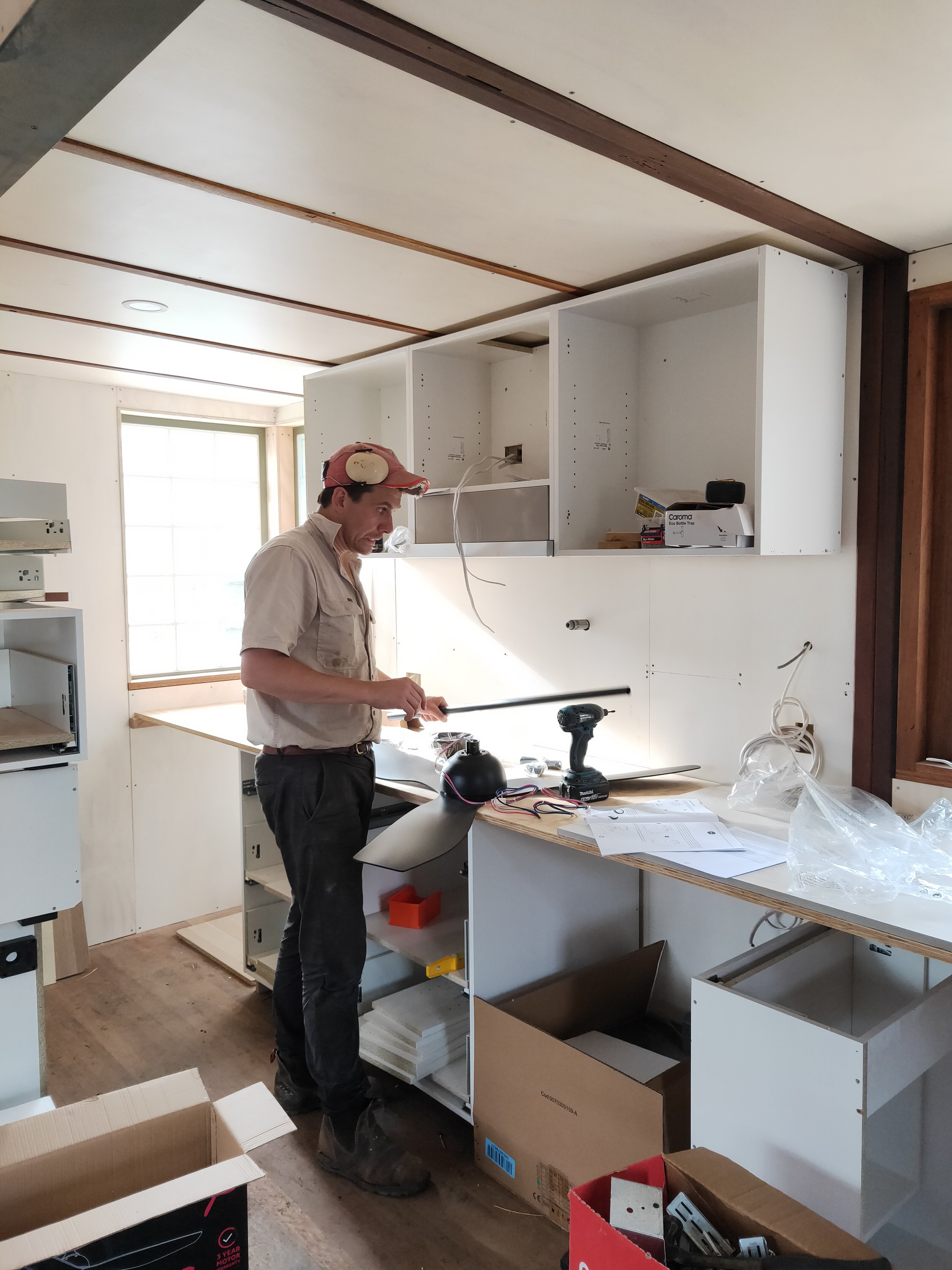 Kitchen cabinetry goes in.. smoothly!