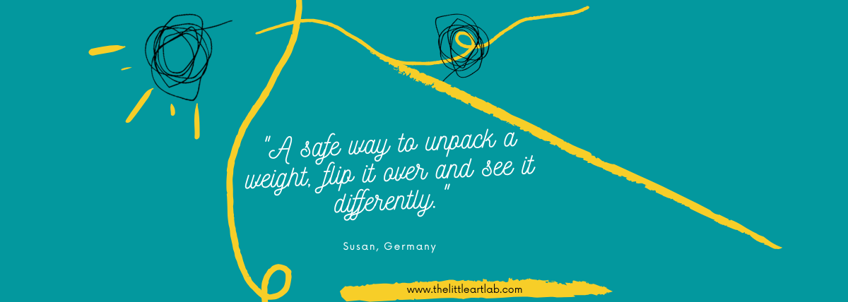 Art Workshop Testimonial - A safe way to unpack a weight, flip it over and see it differently