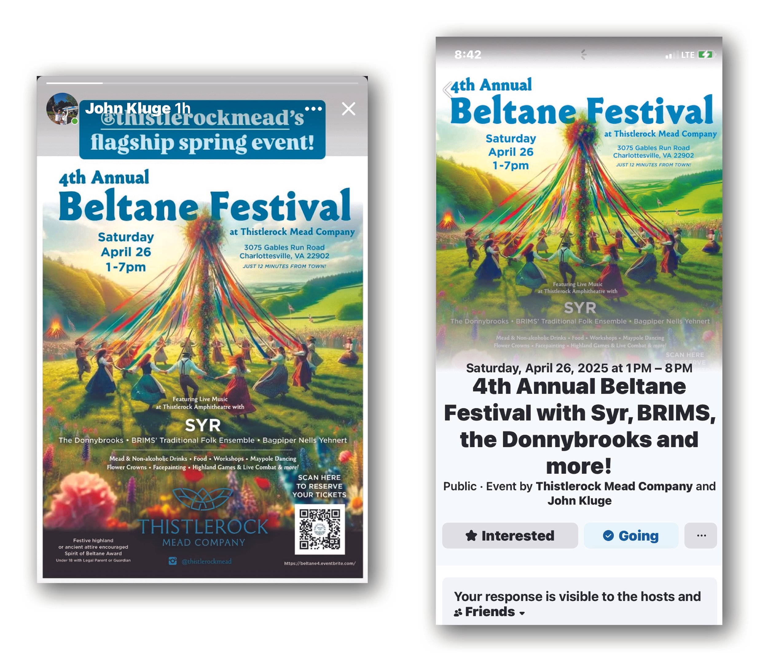 Adaptation of Beltane Festival materials for social media posts