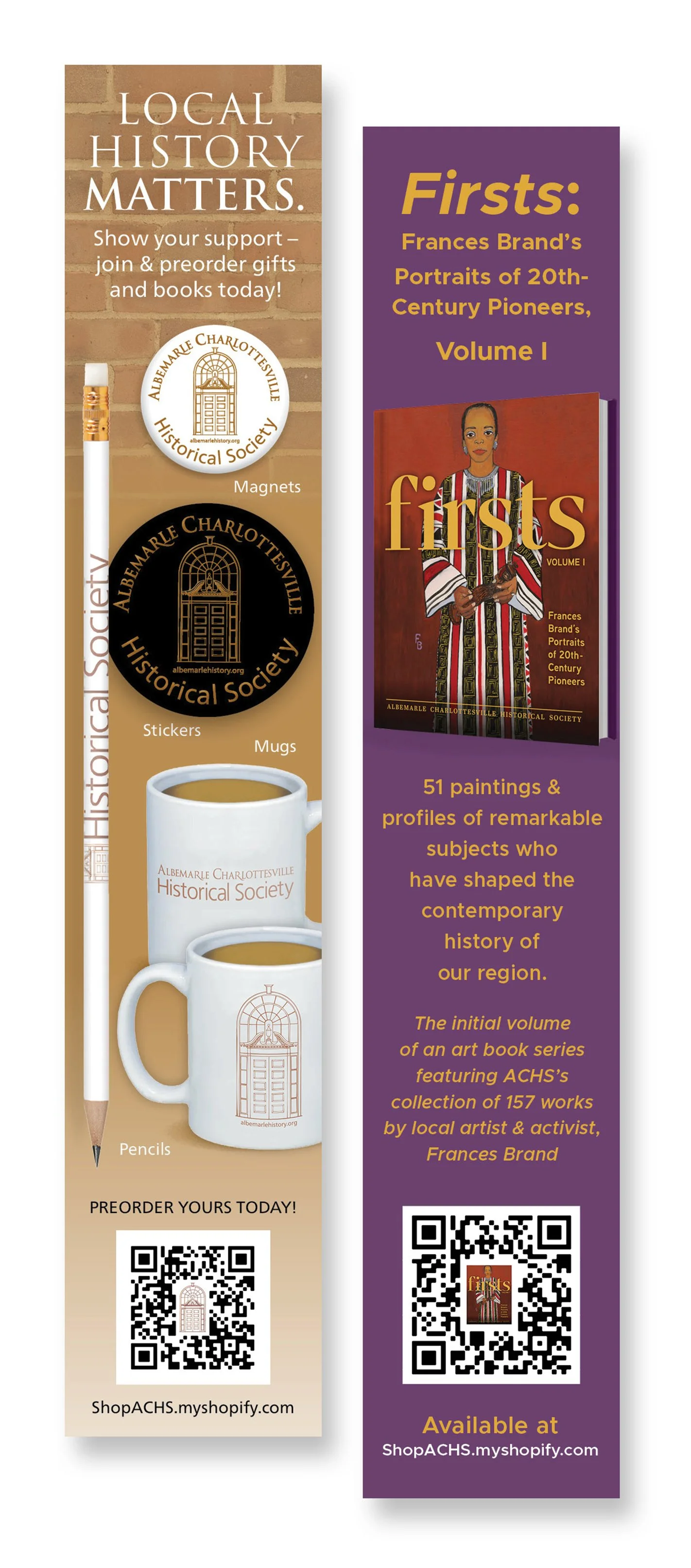 Bookmark Design for Promotion of Historical Society Merchandise and Books