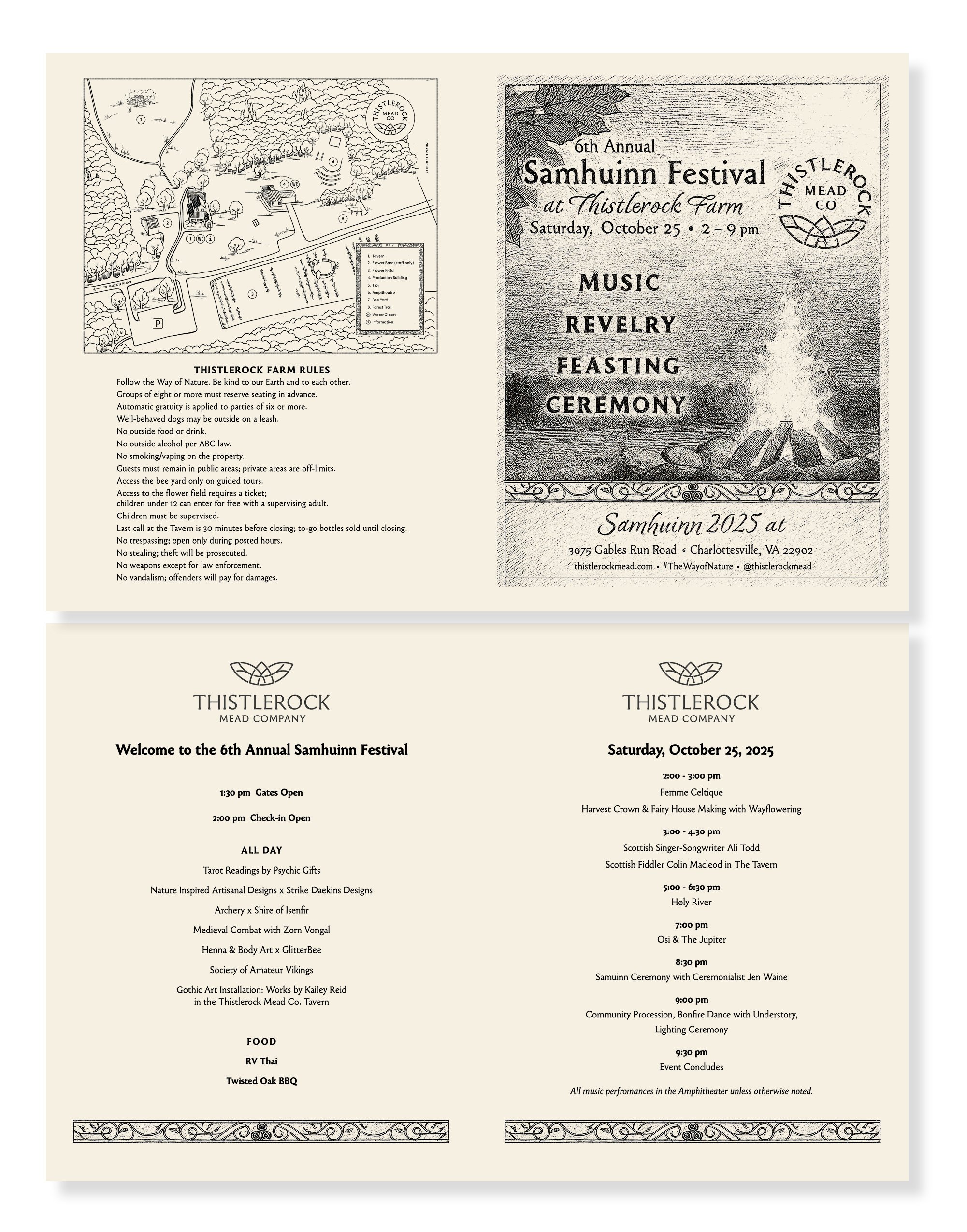 Samhuinn 6 1 color program design and layout for print