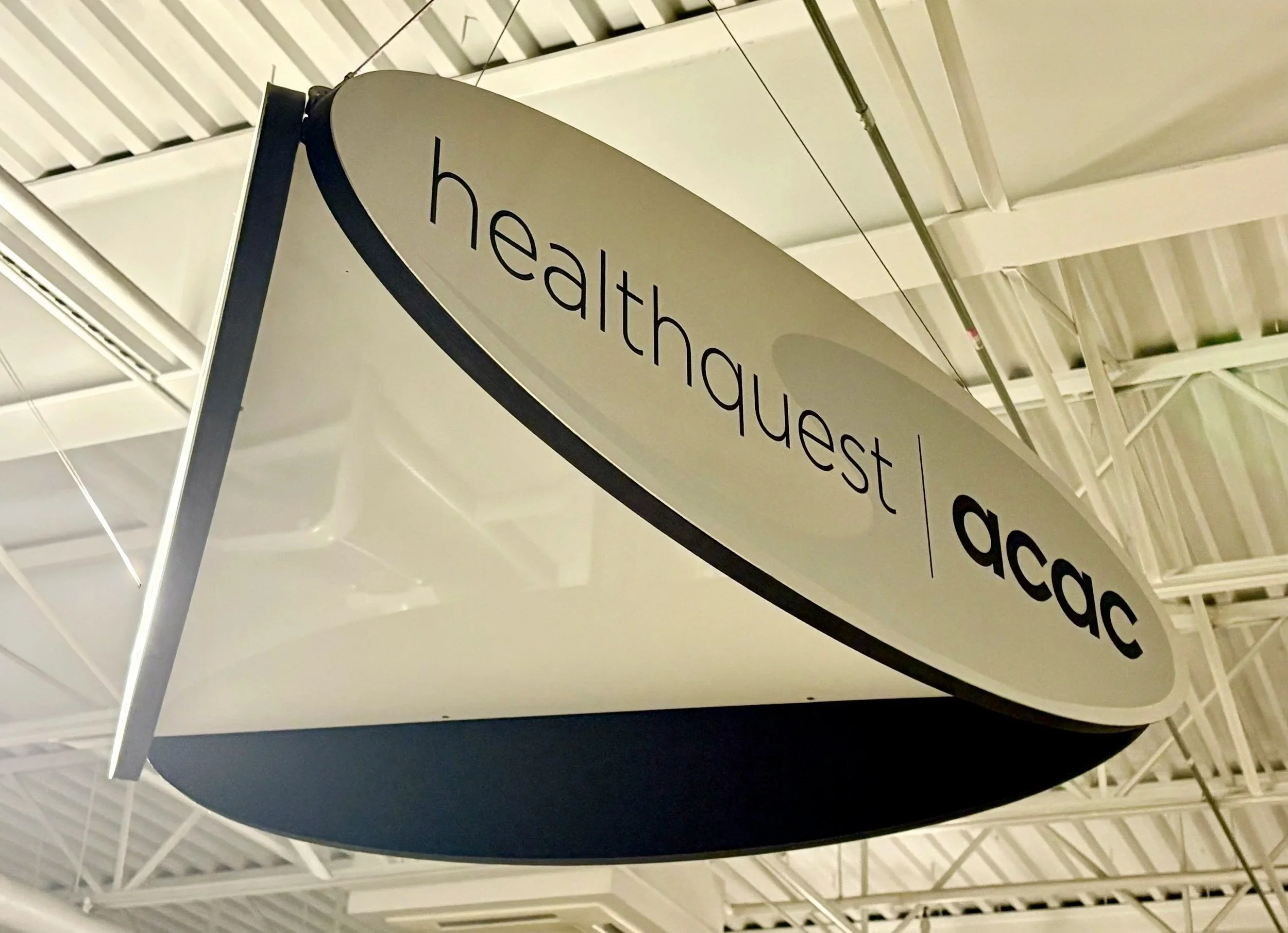 Custom designed pendant sign for acac Fitness & Wellness