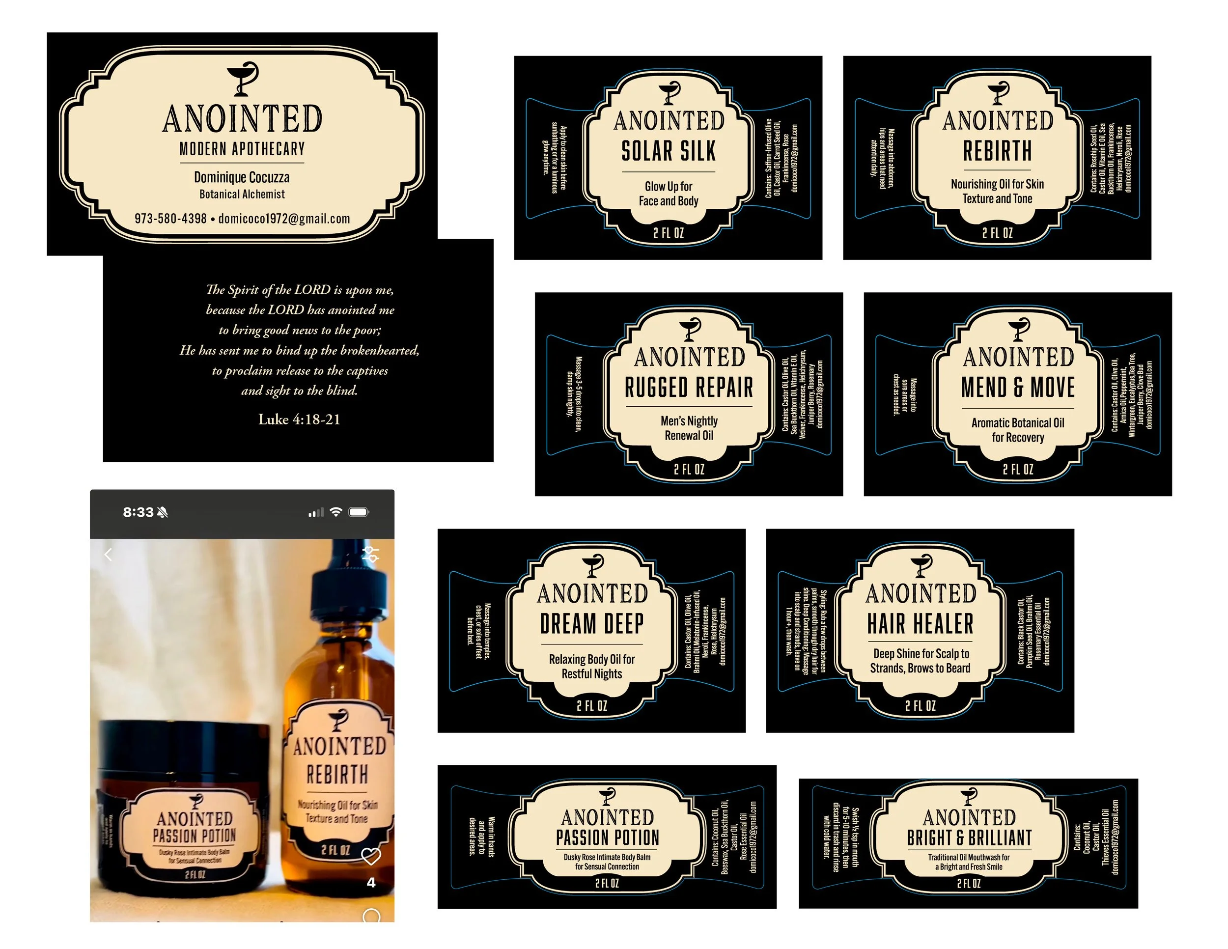 Brand Development and Packaging Design for Beauty/Health Label Anointed