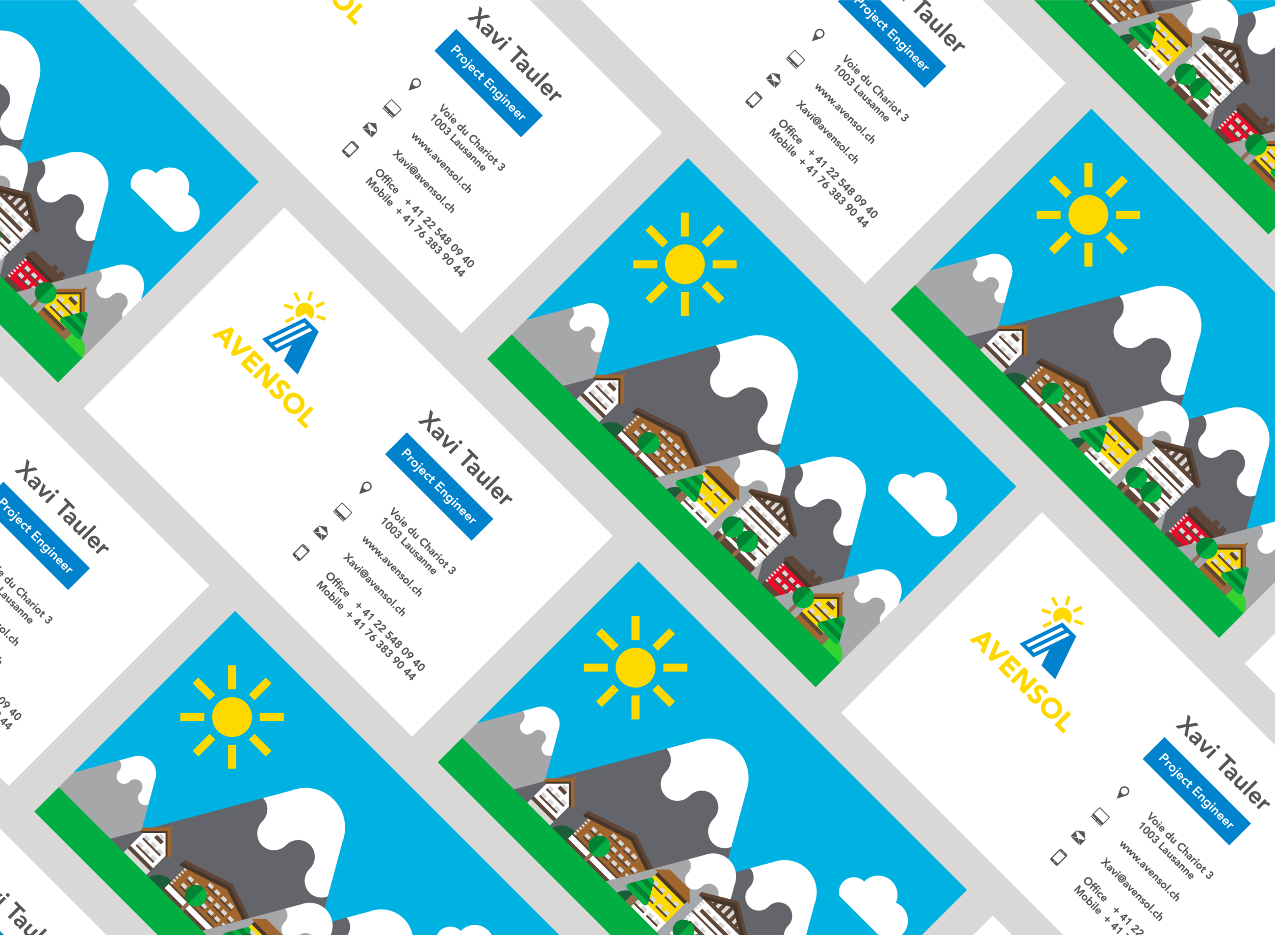 elliot-nathan_avensol_swisssolar_branded-business-cards-arranged-in-a-pattern.png