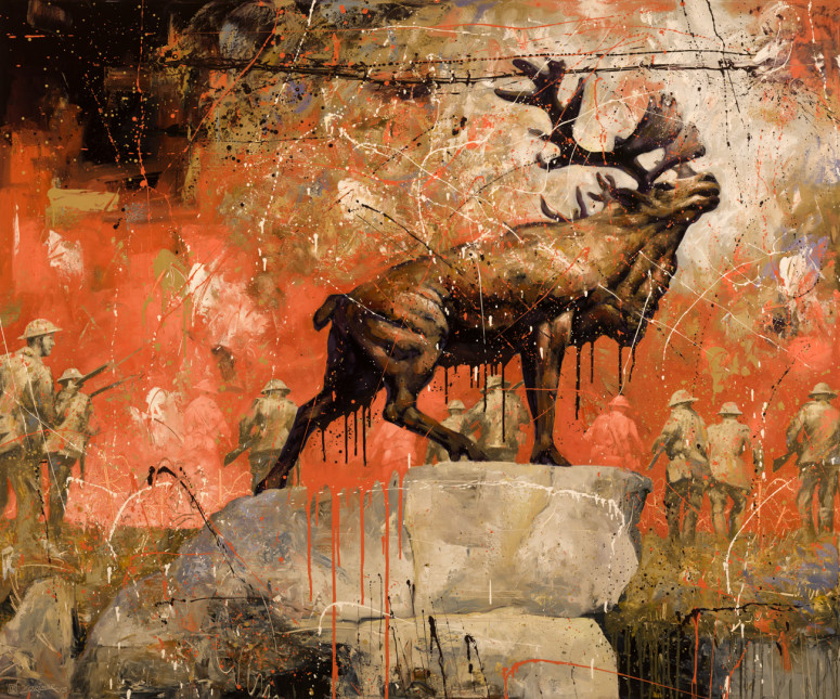 Fall of the Caribou (60" x 72")
