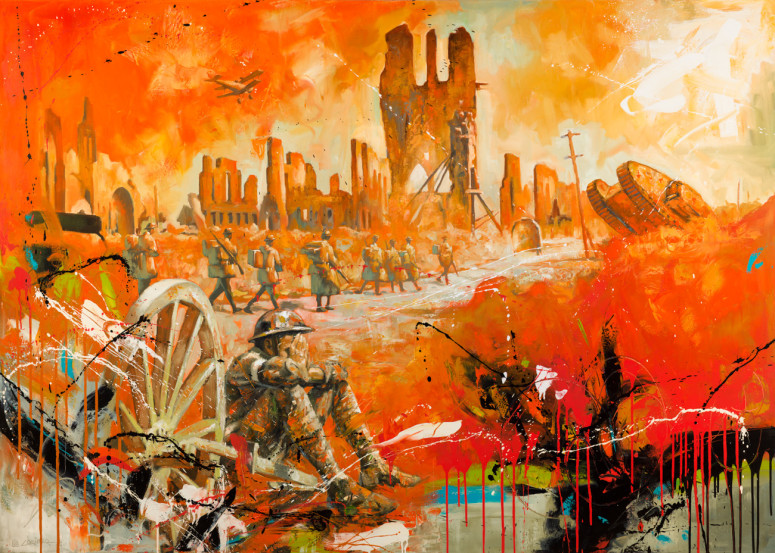 The Taking of Ypres (60" x 84")