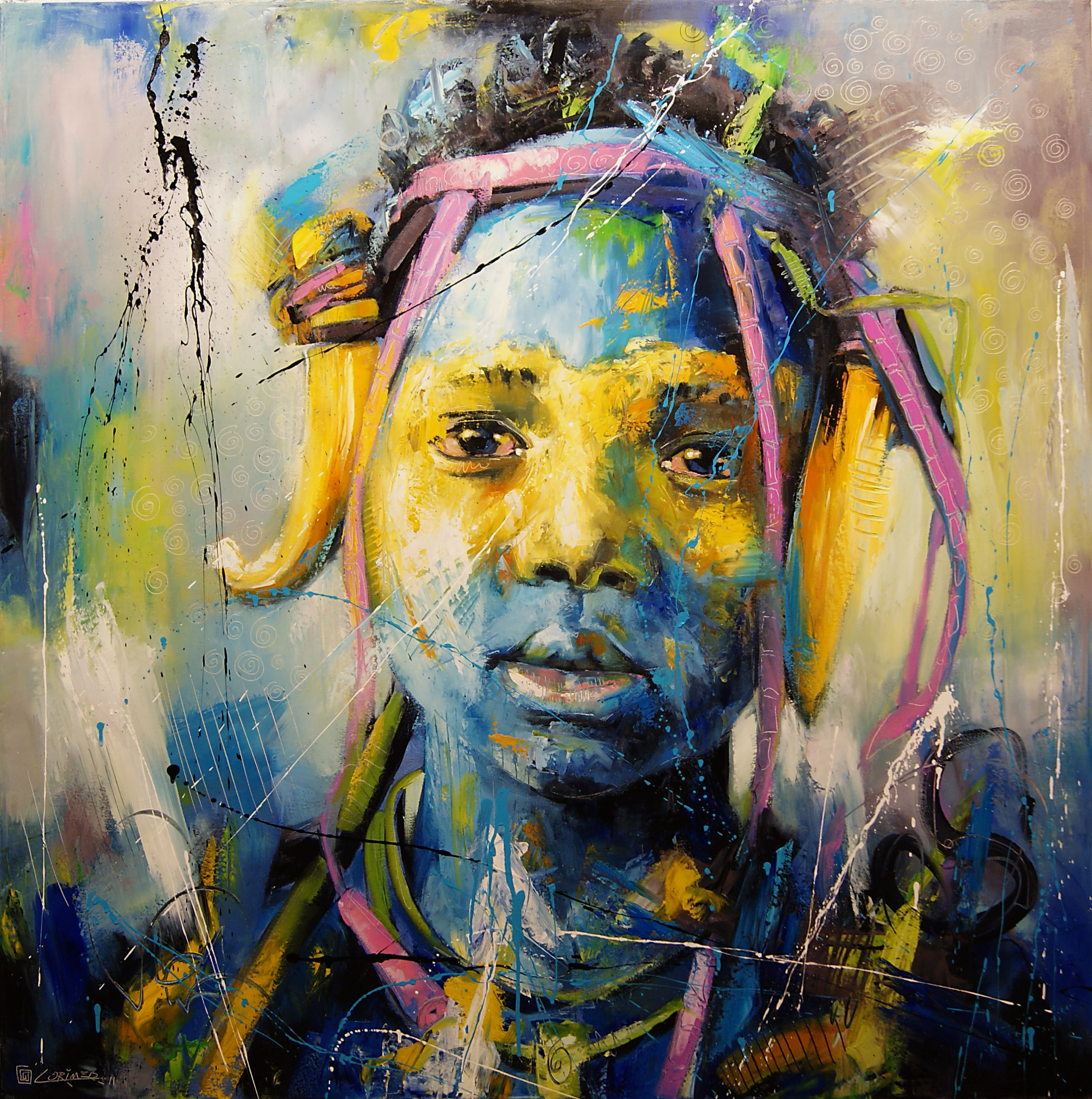 Boy Blue (48" x 48")