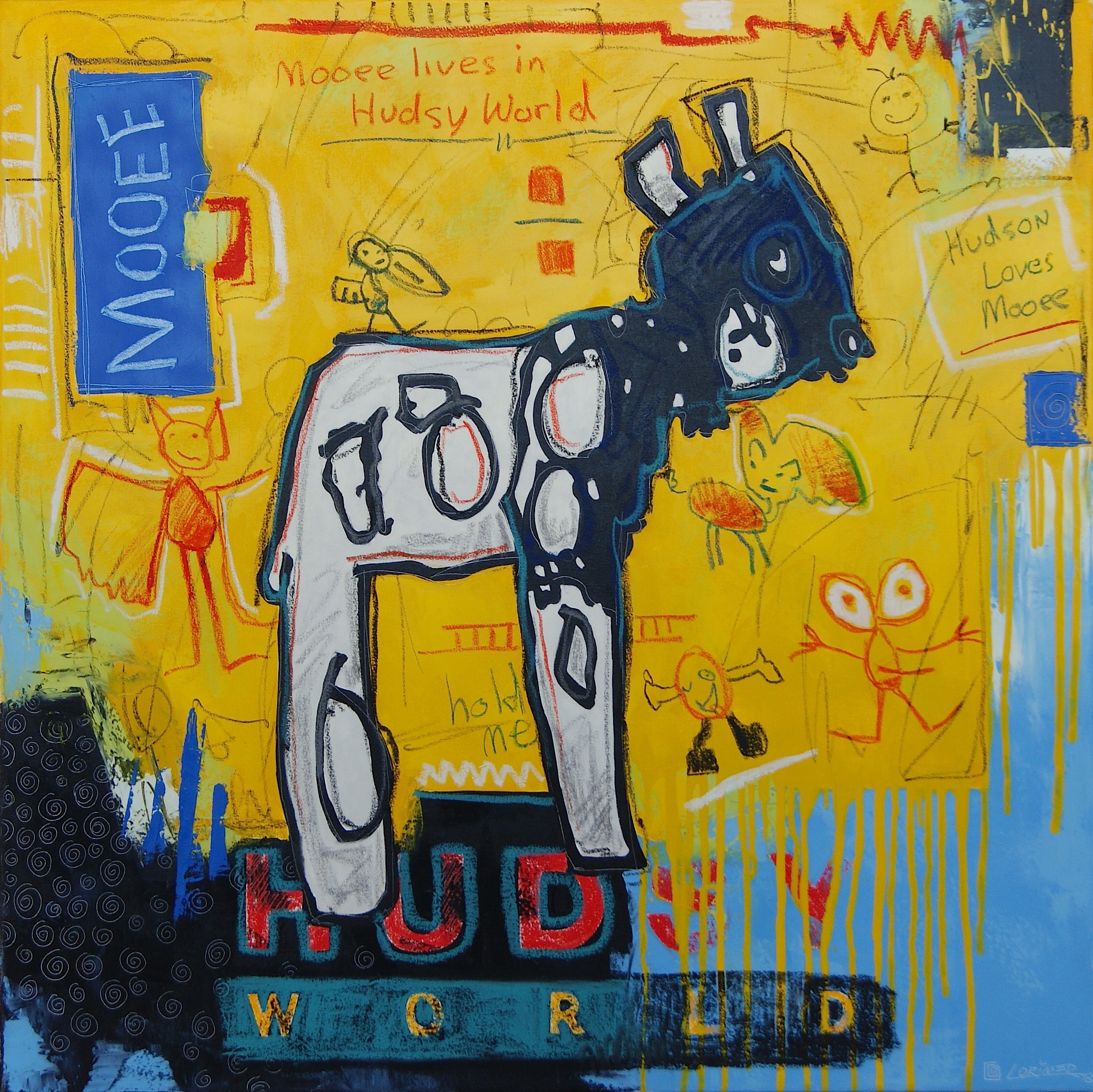 Hudson Loves Mooee (40" x 40")