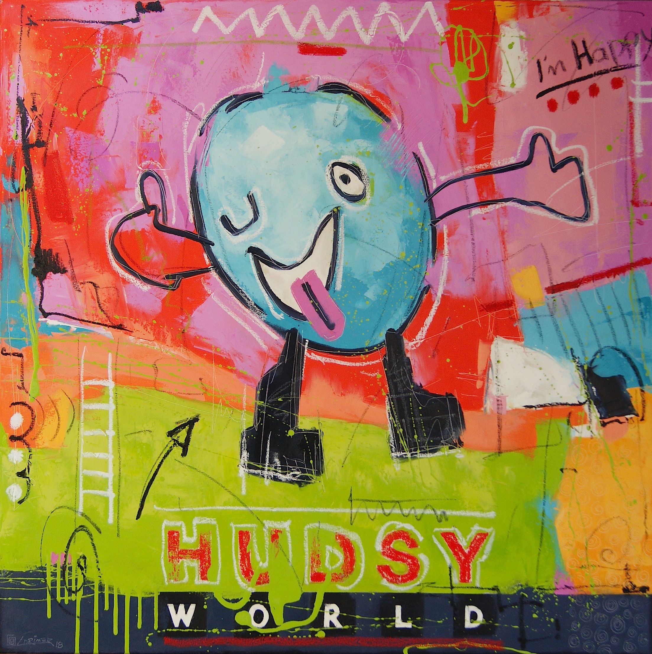 I'm Happy Not Laughy (40" x 40")
