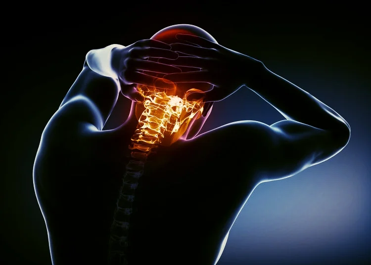 An illustration of a head with pain points highlighted