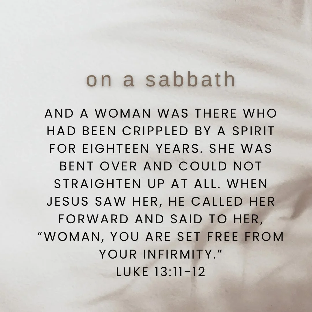 On a Sabbath on his way to Jerusalem, Jesus entered a synagogue and healed a woman who had been hurting for 18 years. Instead of rejoicing that this woman had been healed, the religious leaders were offended Jesus healed on the Sabbath. Jesus counter