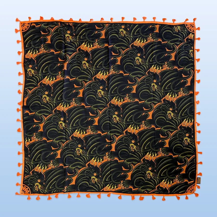 Dangerous Cat Silk Scarf