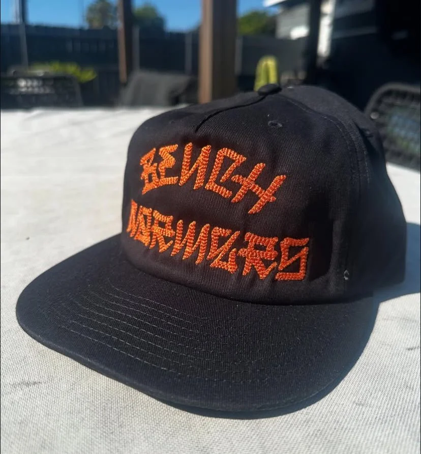 Lettering Hat Black/Orange
