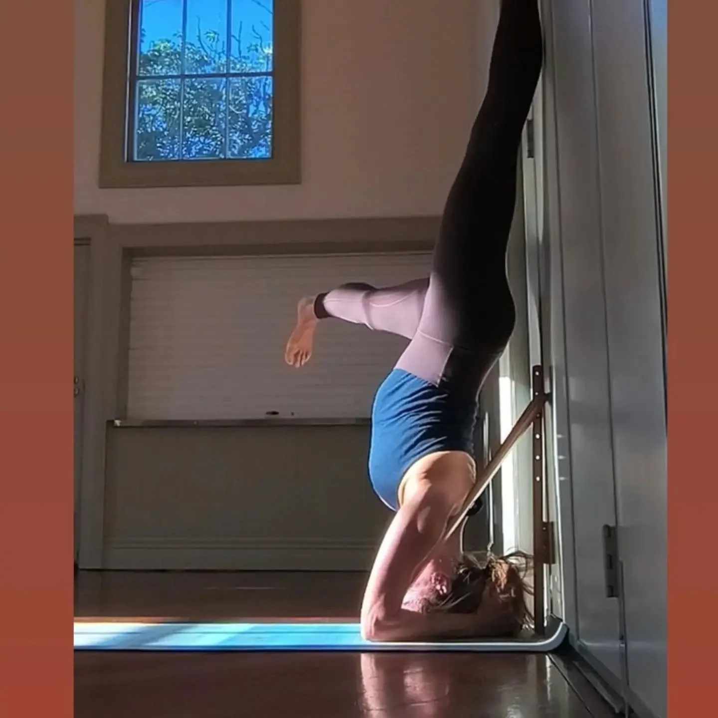 HEADSTAND YOKE
"I love using a headstand yoke; the structural support teaches me so much about being in this asana."

Variations include: 
Parsva Sirsasana
Parivrttaikapada Sirsasana
Ardha Baddha Padma in Sirsasana
Parsvaikapada Sirsasana

