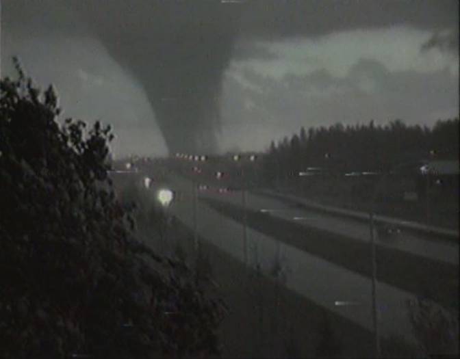I lived through this the first tornado to hit Edmonton. Edmonton had never experienced a tornado before an there was lots of confusion about what to do. I remember the sky turned the colour green. Driving in the car with my parents, we saw heavy metal manholes popping off the road more than 10 feet in the air and landing on vehicles due to the change in pressure. People stopped to watch. Arriving at my grandparent’s house, my sister and I hid with my grandmother under a stairwell. The tornado ripped through the city creating a path of destruction destroying homes and massive oil refineries that were made of steel.