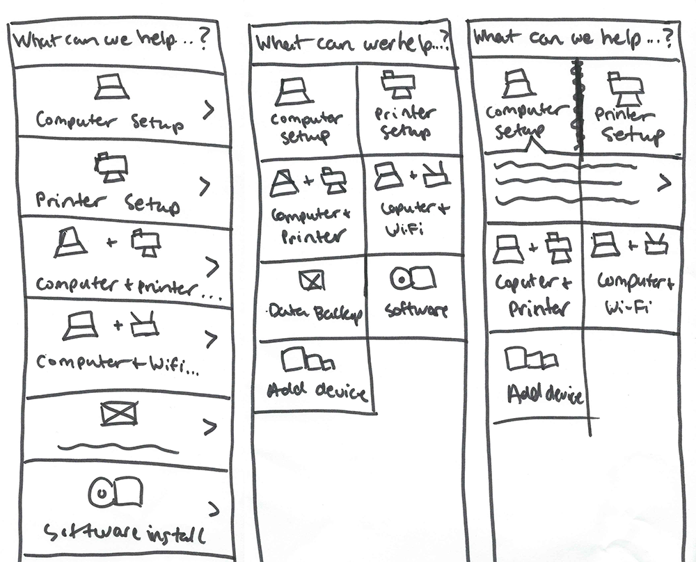 Some concept / interaction sketches