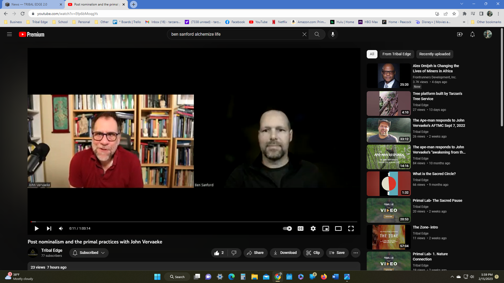 A recent conversation with John Vervaeke!