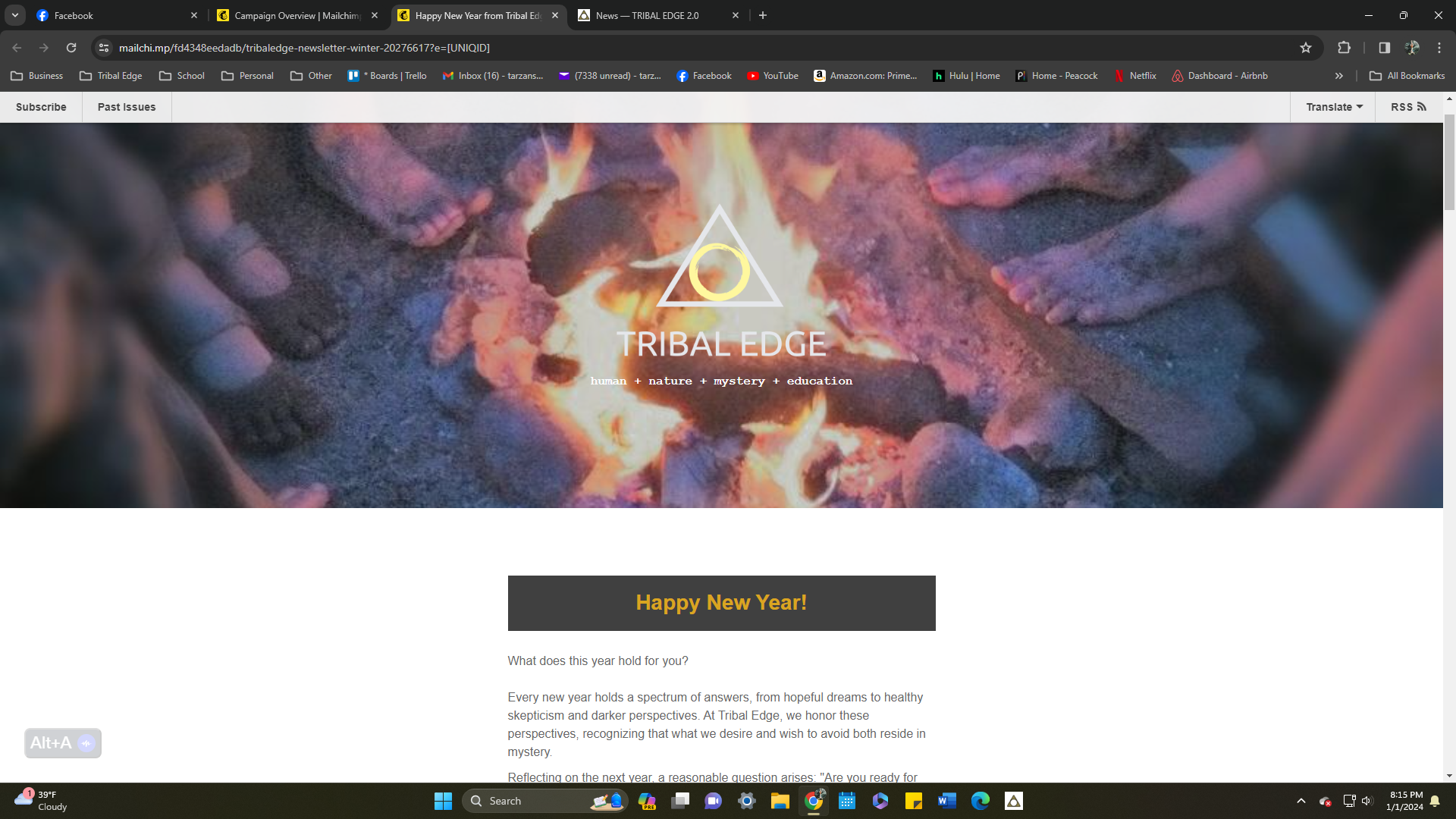 Happy New Year! Winter 2024 Newsletter