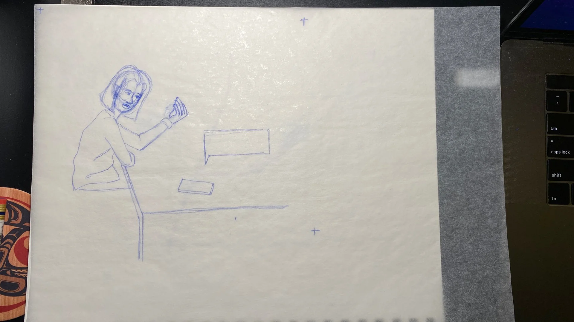 Original keyframe five sketch of “Carmen Diaz”