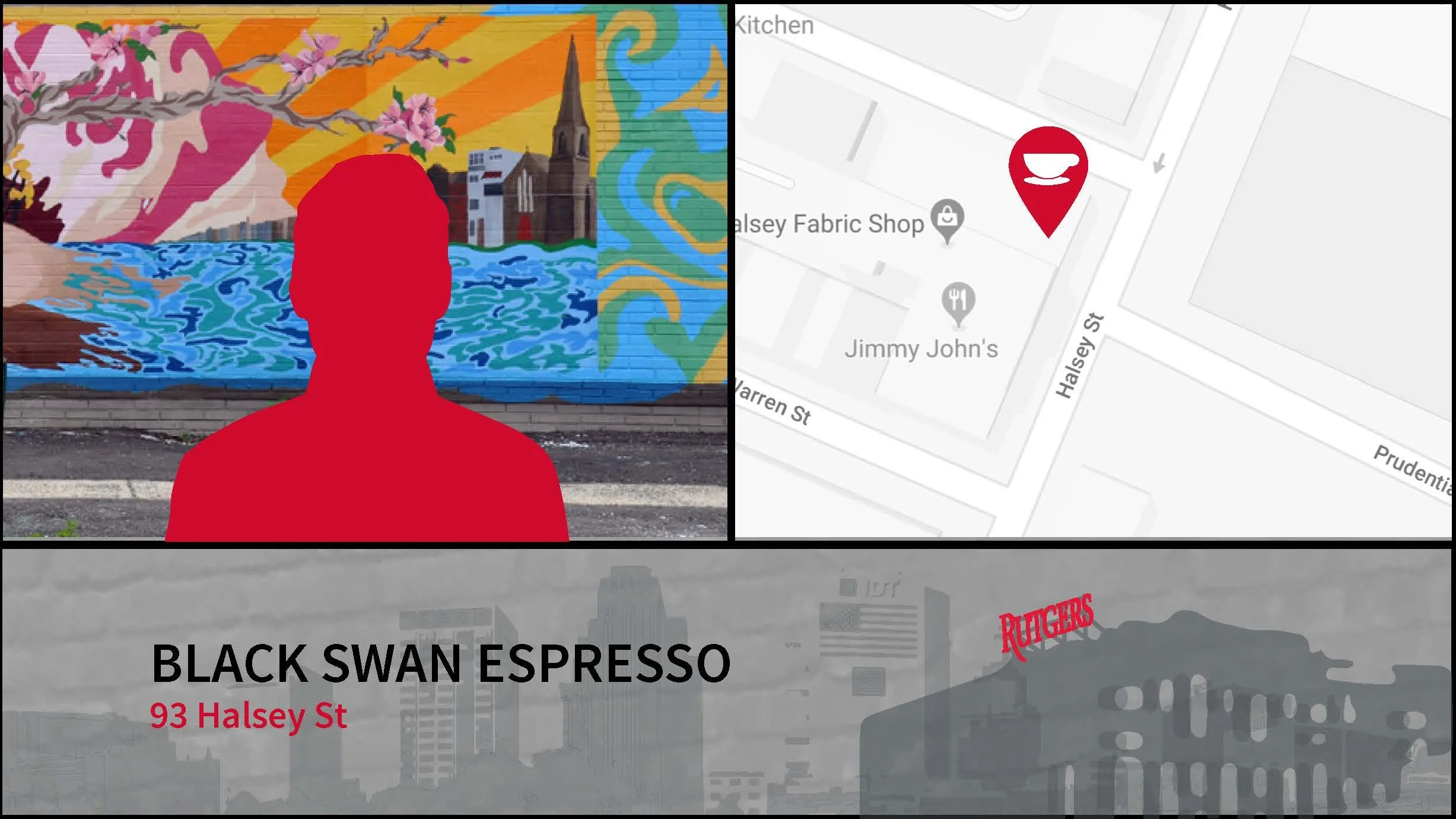  Design concept for Newark Experience segment titles. 