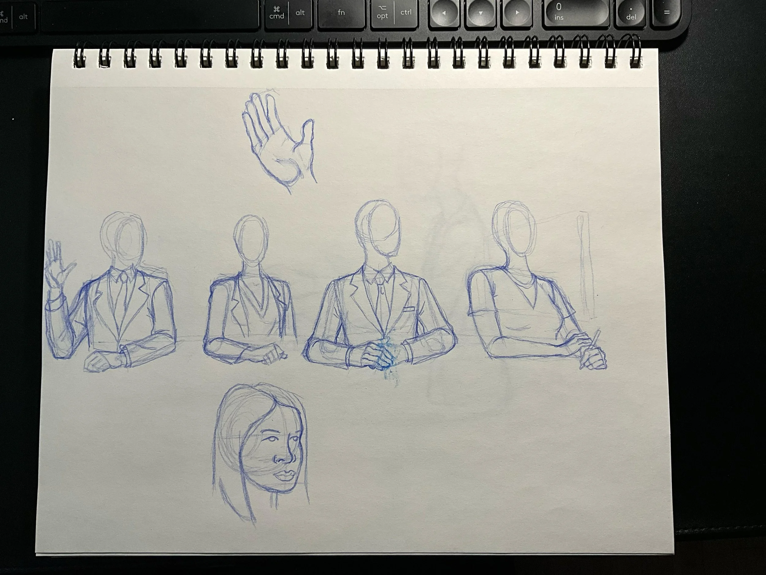 Original sketch of the new hires…