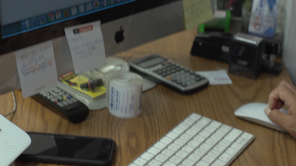Original footage that required a screen replacement…