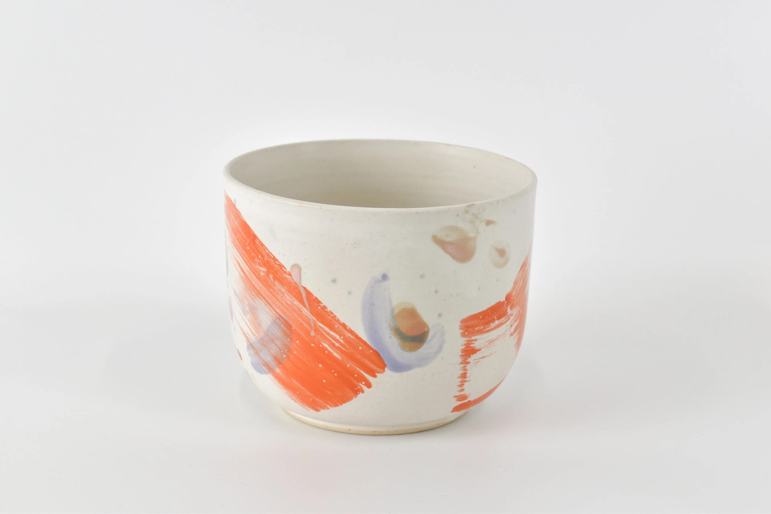 Small Orange Splatter Bowl