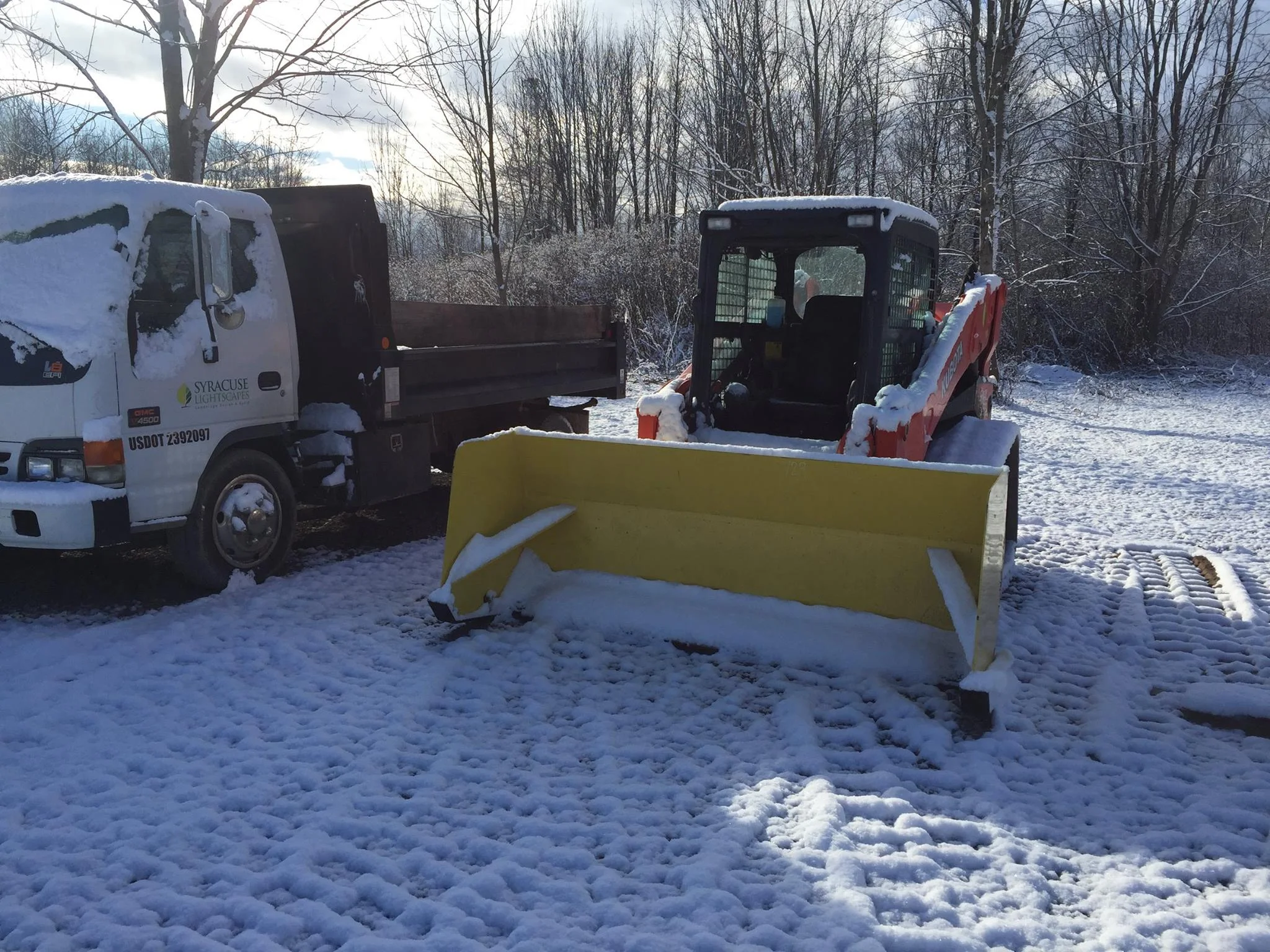 SNOW pushers To service larger commercial lots.