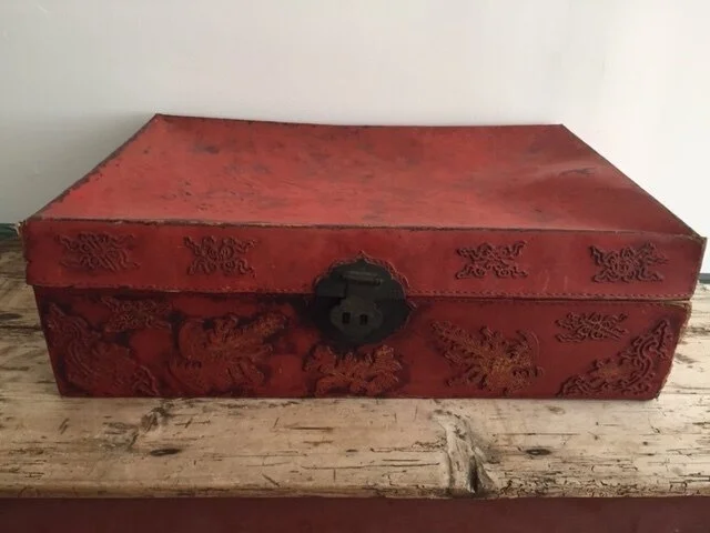 An Antique Chinese Leather Box — Ruby Beets