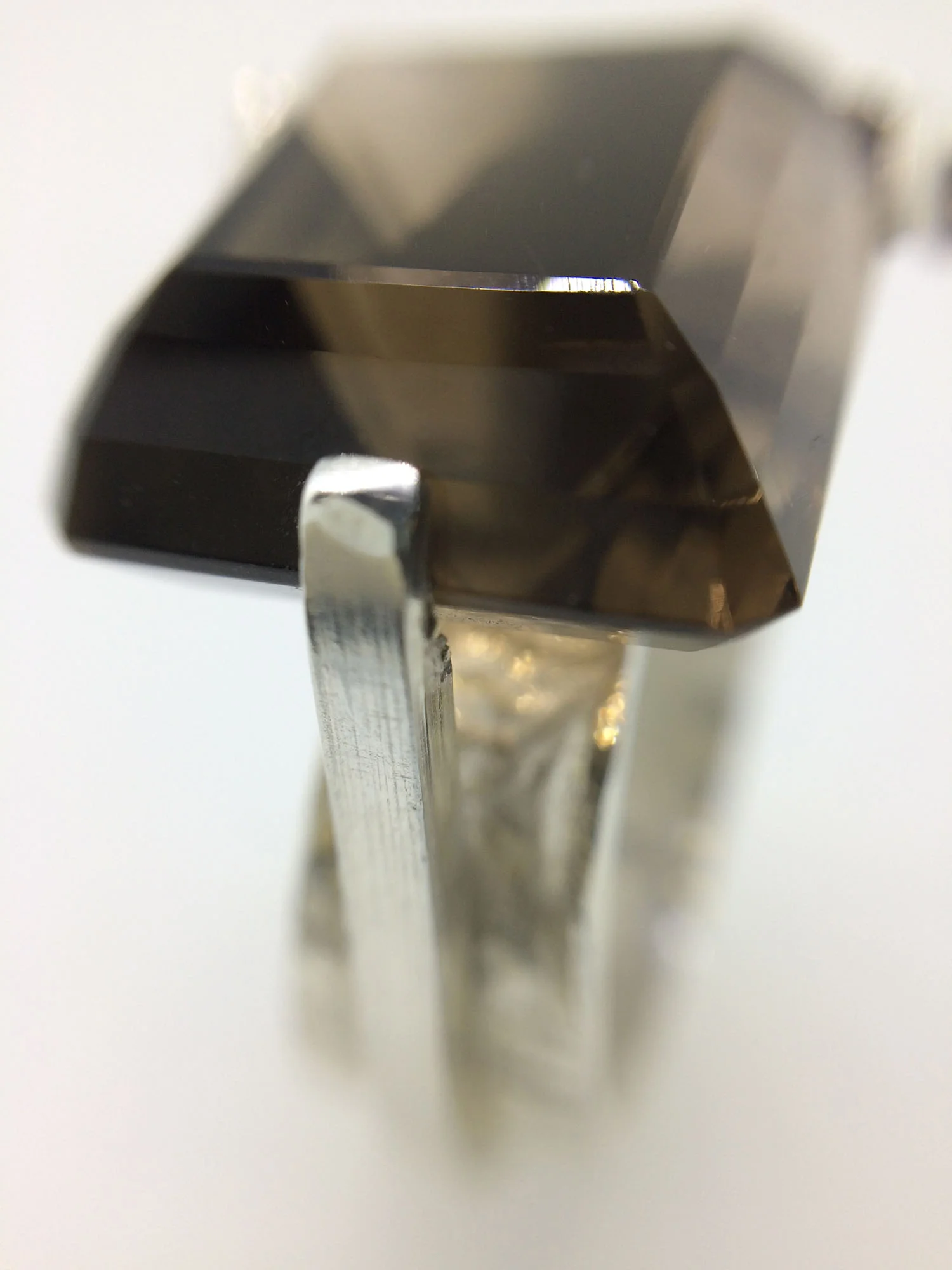 Smoky topaz ring