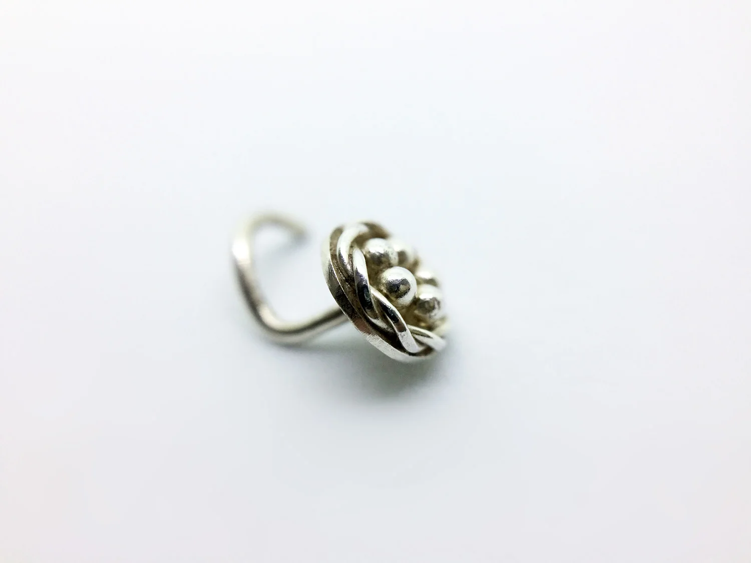 bespoke nose pin victoria grace silversmith