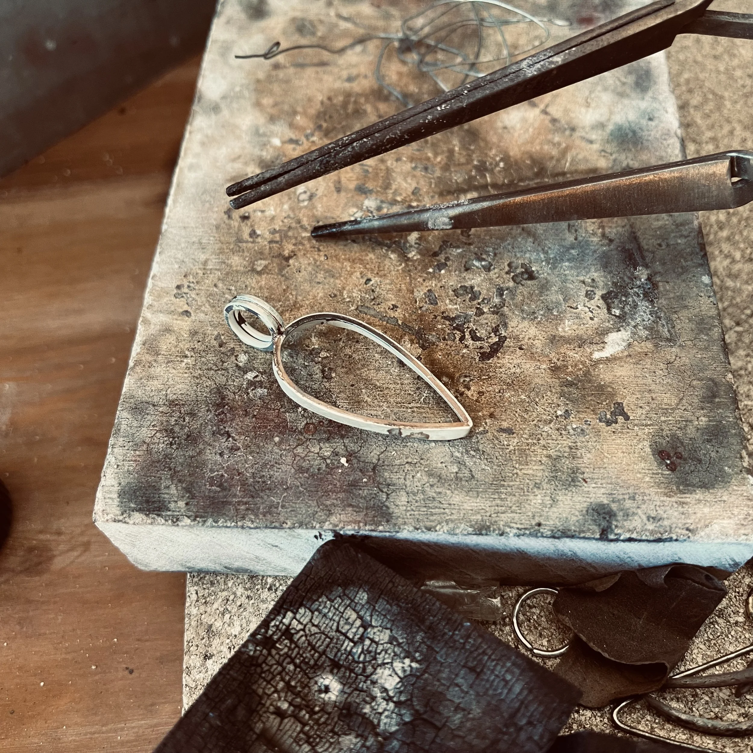 soldering a pendant bezel (Copy)