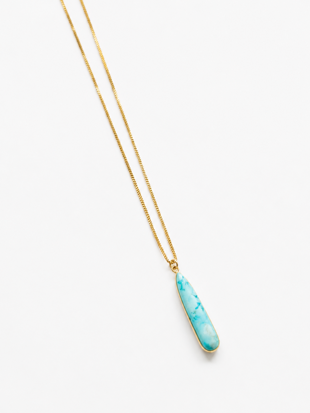Caribbean Sea Larimar Teardrop Necklace