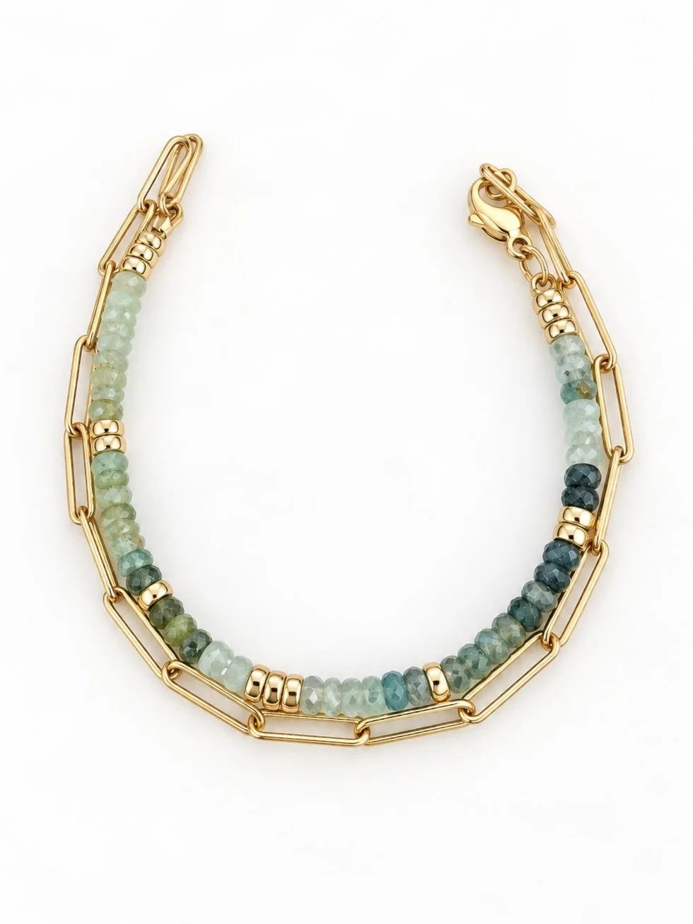 Moss & Tide Aquamarine Wrap Bracelet