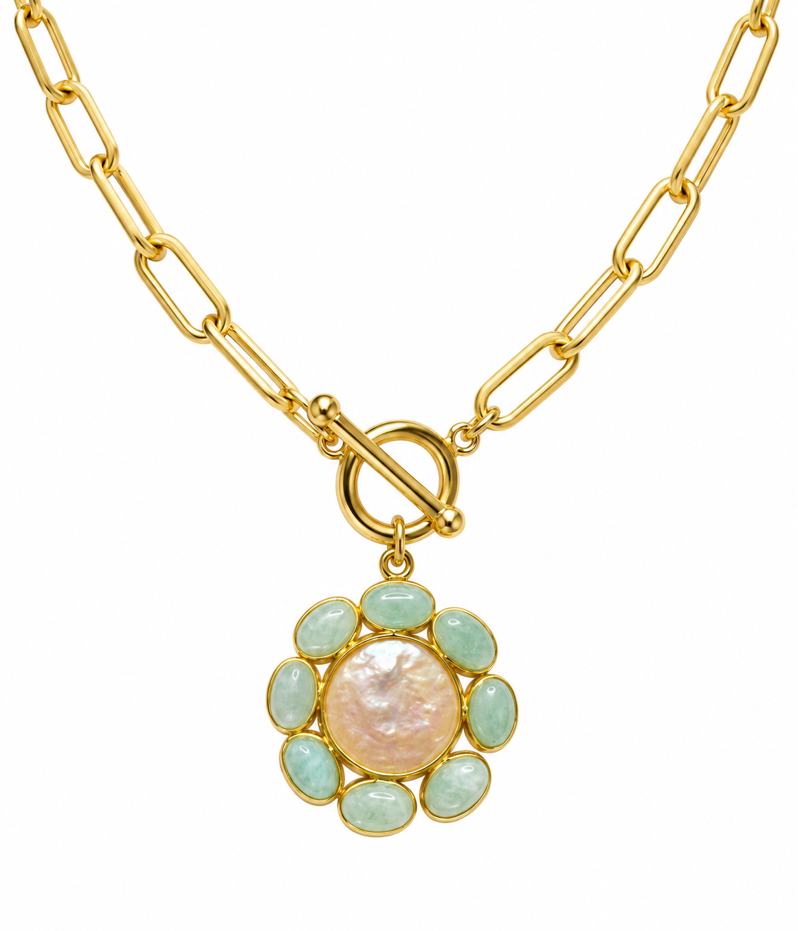 Sage Pearl Aventurine Necklace