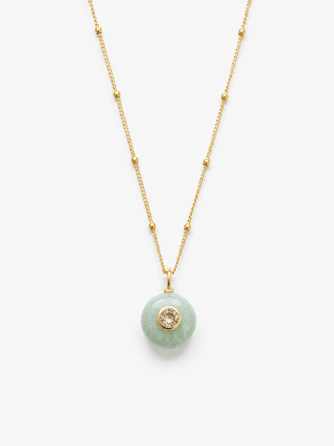 Polished Gemstone Evil Eye and Topaz Necklace