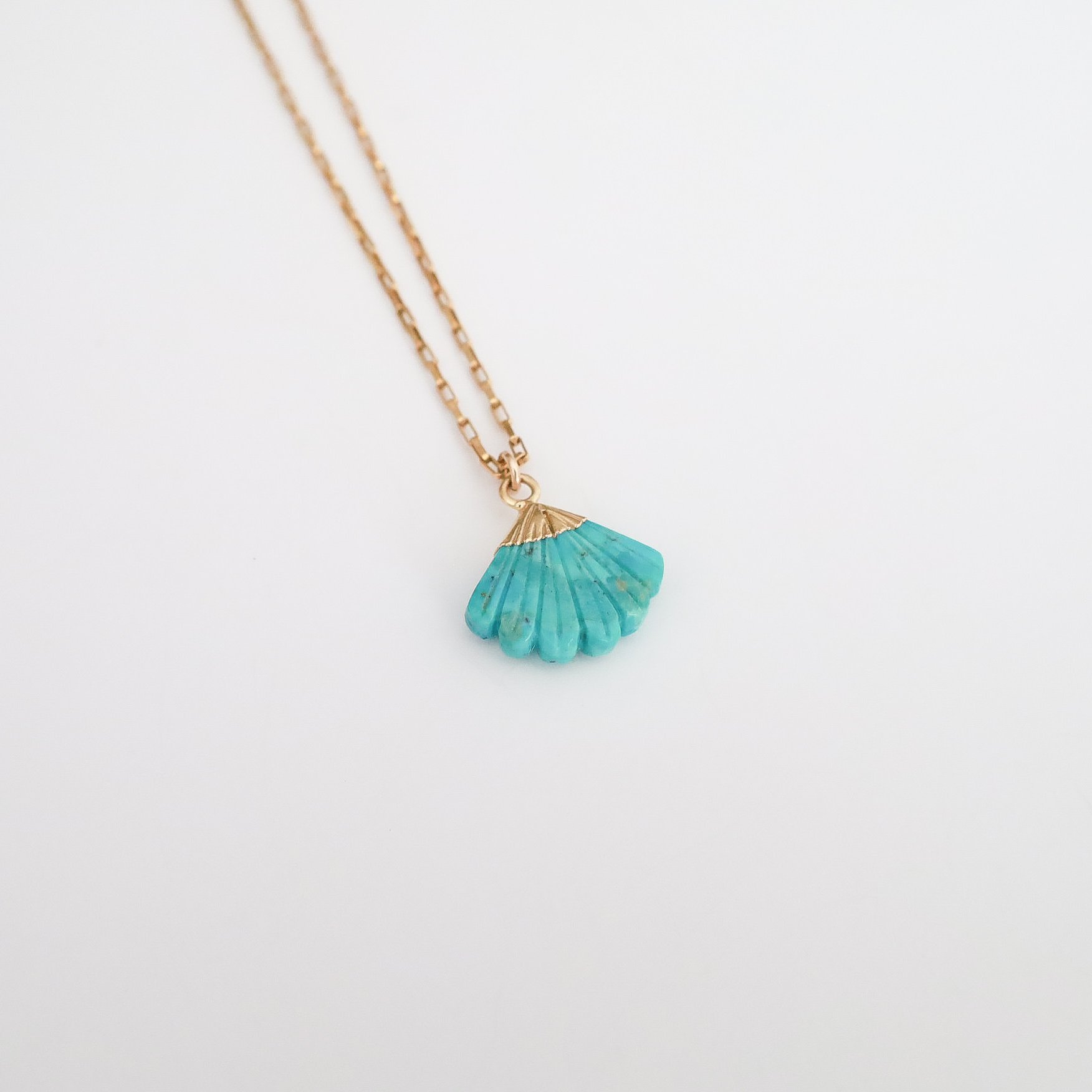 Turquoise Drawn Box Chain Ginko Leaf.jpg