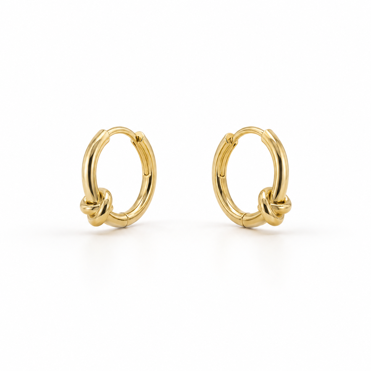 Love Knot Huggie Hoops