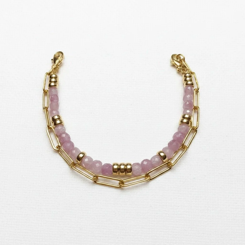 Kunzite Wrap Bracelet